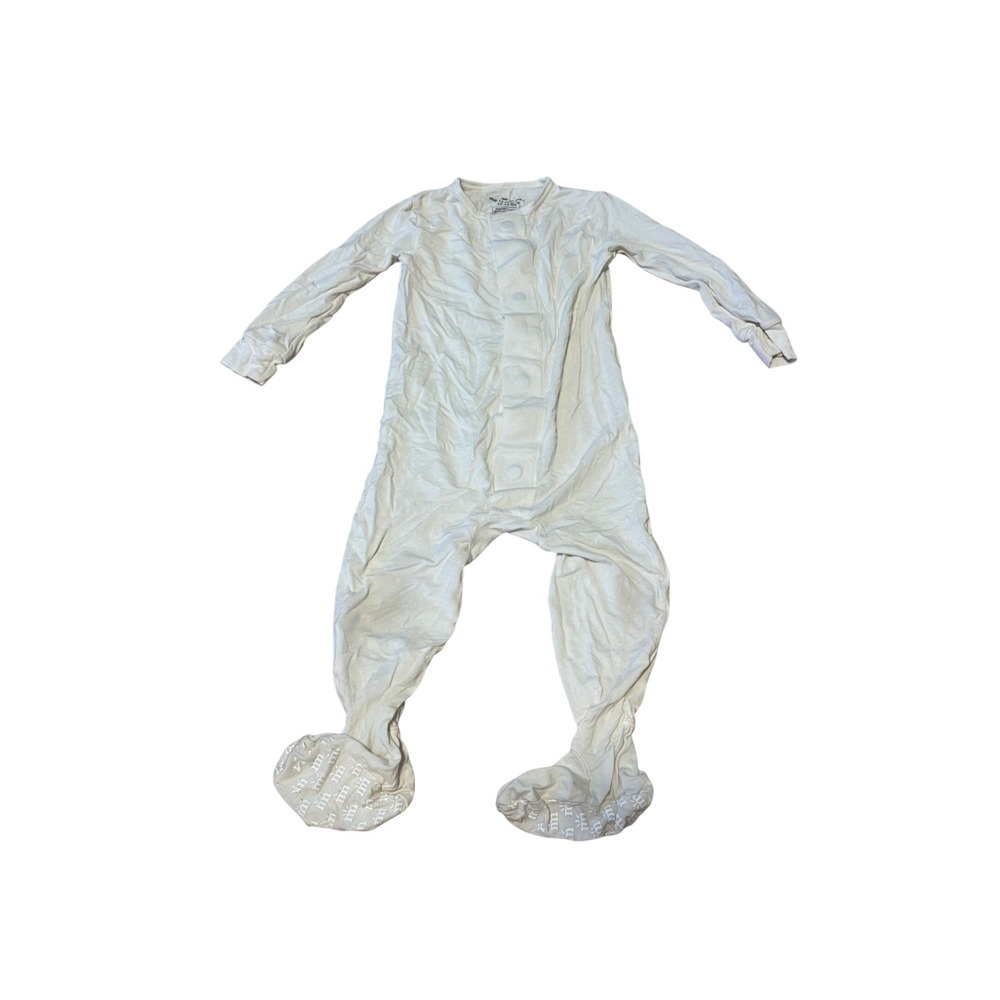 Magnetic Me Ivory Modal Magnetic Footie Sleeper 9-12 Months Solid Cream
